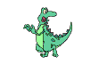 humour : dinosaure fuyant