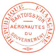 Cachet de la 2ème Cie<br> des aérostiers<br>(Général-Uhrich)