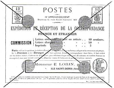 Affiche-réclame de la Maison Maury et Lorin que l'on collait à l'intérieur des endroits publics