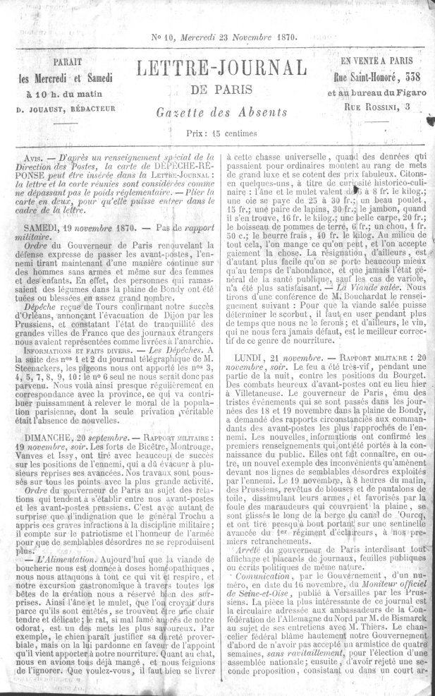 Gazette des absents numéro 10