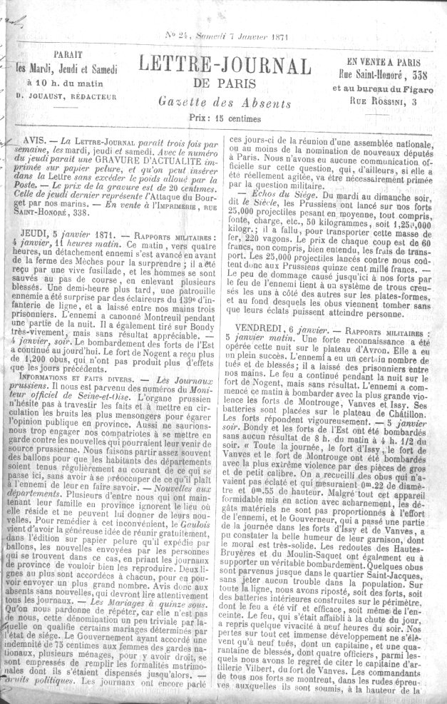 Gazette des absents numéro 24