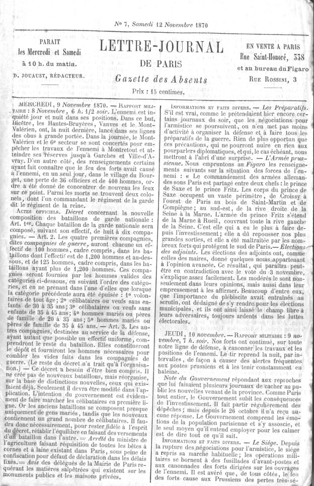 Gazette des absents numéro 7