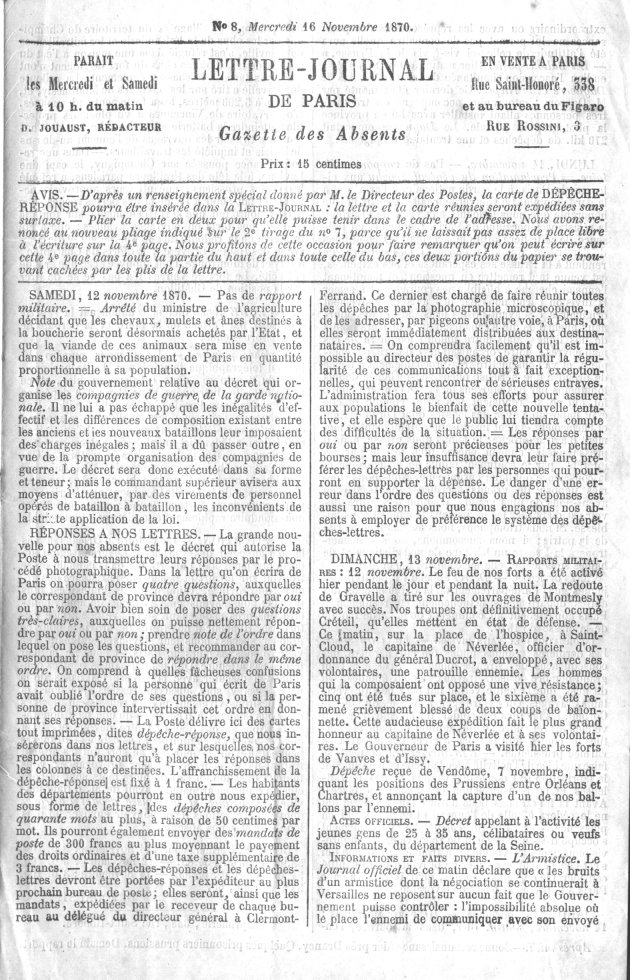 Gazette des absents numéro 8