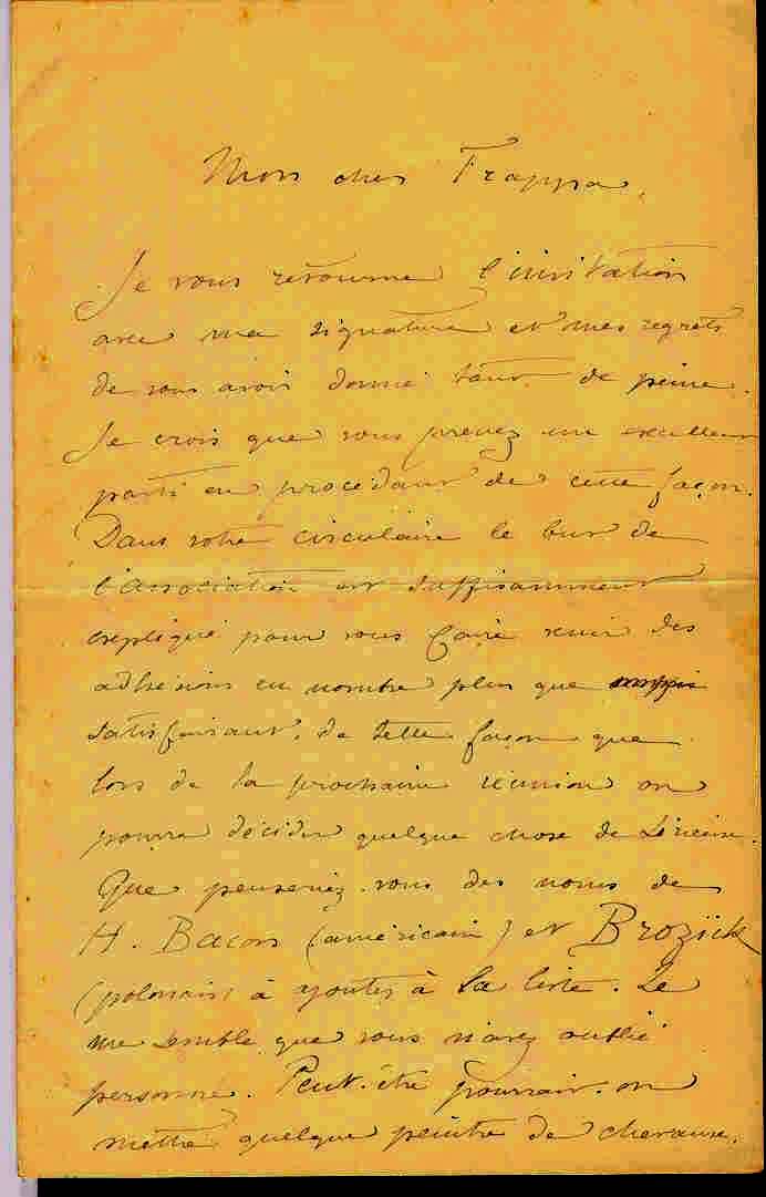 lettre de Luc-Olivier Merson, recto