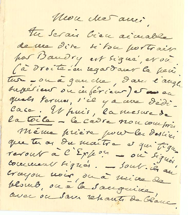 lettre d'Olivier Merson