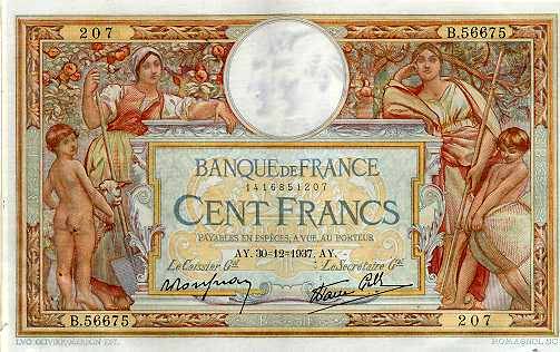 Luc-Olivier Merson : Le Billet de 100 F (1930 -1934)