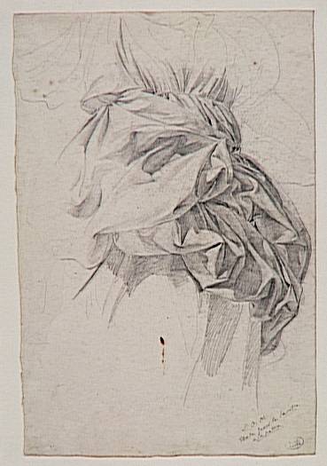 Luc-Olivier Merson : Etude de draperie pour Le Sacrifice à la Patrie (1875)