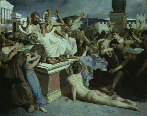 Luc Olivier Merson : Le soldat de Marathon, Huile sur toile. Grand prix de Rome de peinture d'histoire, 1869.