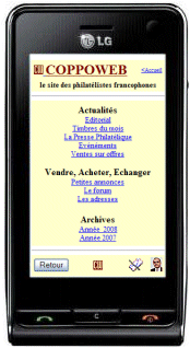 Menu du Smartphone