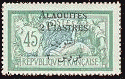 Alaouites : 2 pi s 45c merson vert et bleu