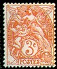 France : 3c orange type Blanc