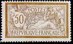 France : 50c brun et gris type Merson