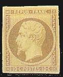 France : 10c bistre type Napoléon III