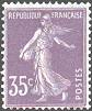 France : 35c violet Semeuse camée
