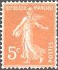 France : 5c orange type semeuse camée