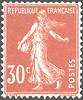 France : 30c rouge type semeuse