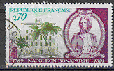 France : 0,70f violet, turquoise et vert-olive Bicentennaire naissance Napoléon 1er