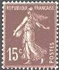 France : 15c brun-violet type semeuse camée