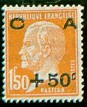 France :  +50c sur 1f50 orange type Pasteur 1ère série caisse d'amortissement