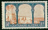 France : 50c bleu et rose Centenaire de l'Algérie
