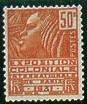 France : 50c rouge  Exposition coloniale