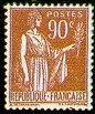 France : 90c rouge-carmin type Paix