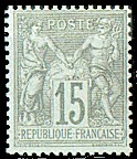 France : 15c gris type Sage N sous U
