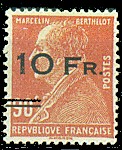 France :  10f s 90c rouge Marcelin Berthelot Paquebot Ile-de-France