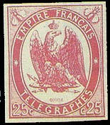 France : Aigle Impérial non dentelé -timbre télégraphe