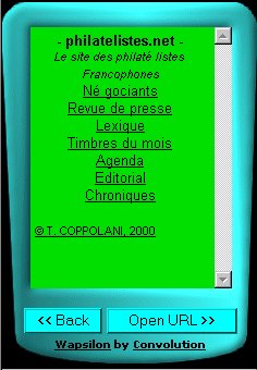 Philatelistes.net sur PDA